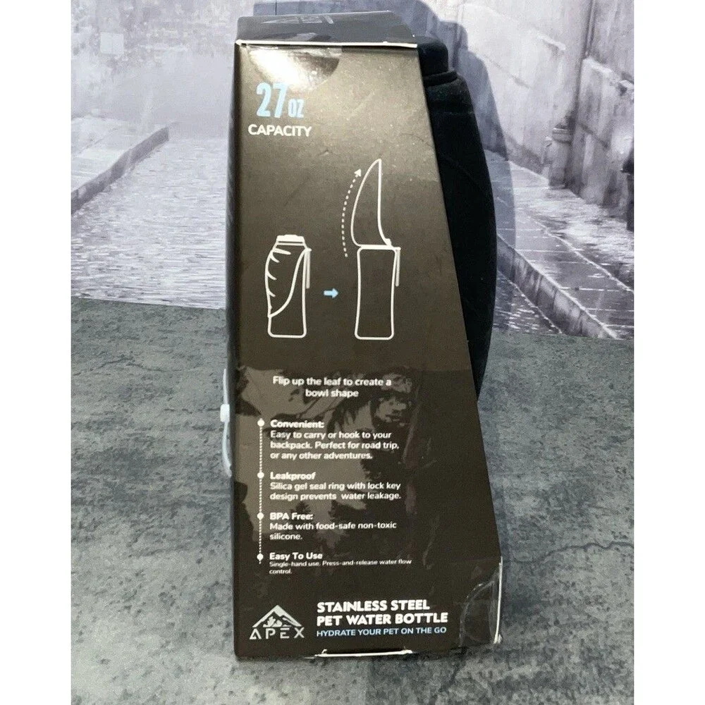 Apex Stainless Steel Pet Water Bottle 27 Oz
